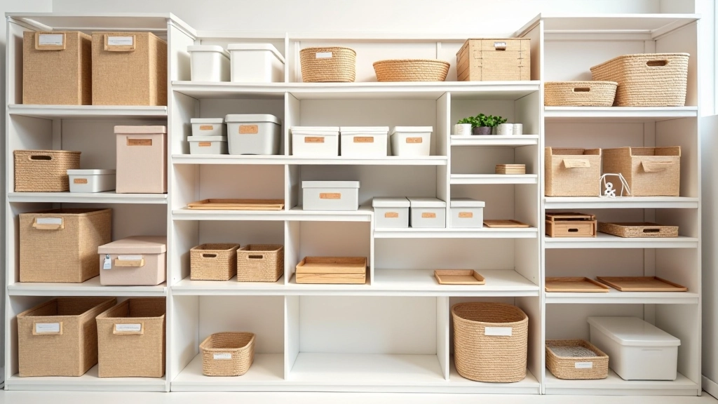 Display of affordable organizers and storage products from Latvian retailers Depo and Mēbeļu centrs